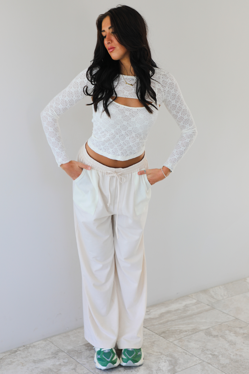 Break Away Two Piece Top: Cream