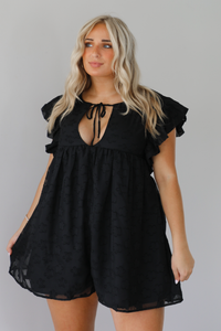 RESTOCK: Love Shack Romper: Black