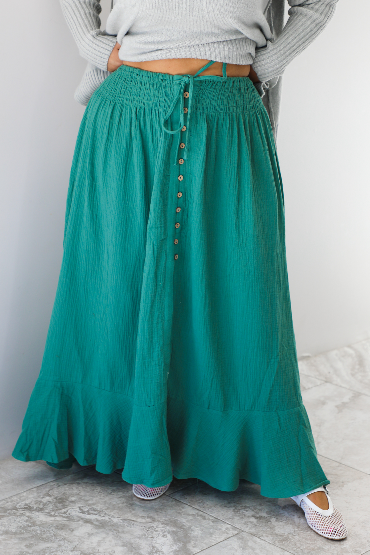 You & I Maxi Skirt: Sage