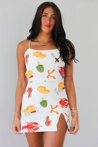 Bar Harbor Dress: Cream/Multi