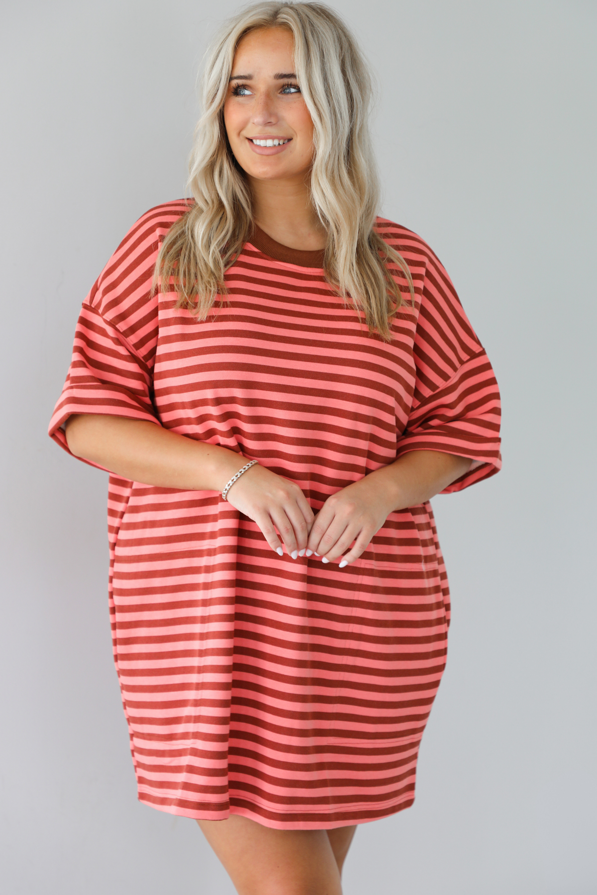 RESTOCK: Easy Does It Tunic: Rust/Coral