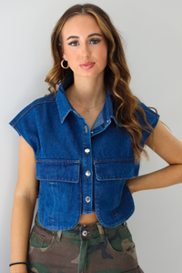 Dreaming Of Soho Top: Denim