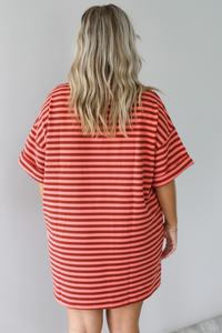 RESTOCK: Easy Does It Tunic: Rust/Coral