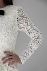 So Detailed Dress: Ivory/Black