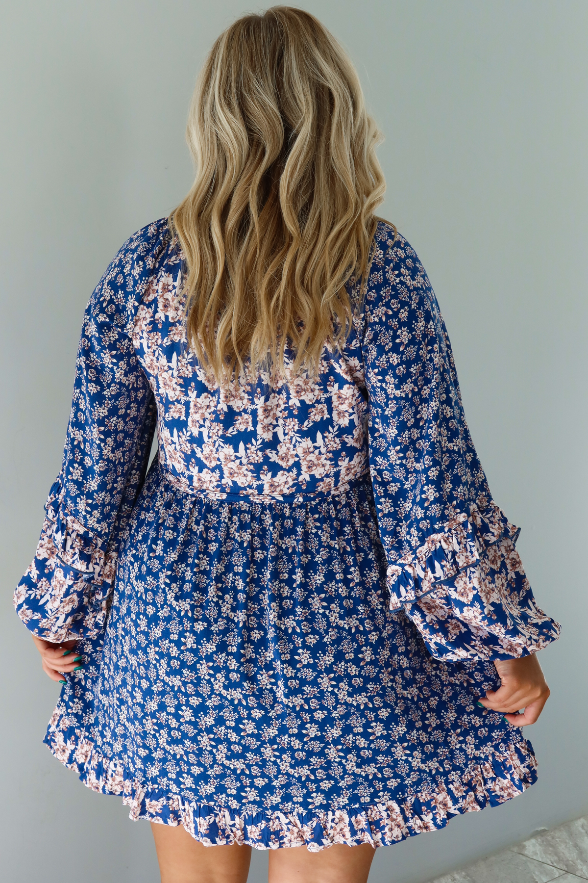 Day Date Dress: Blue/Multi Floral