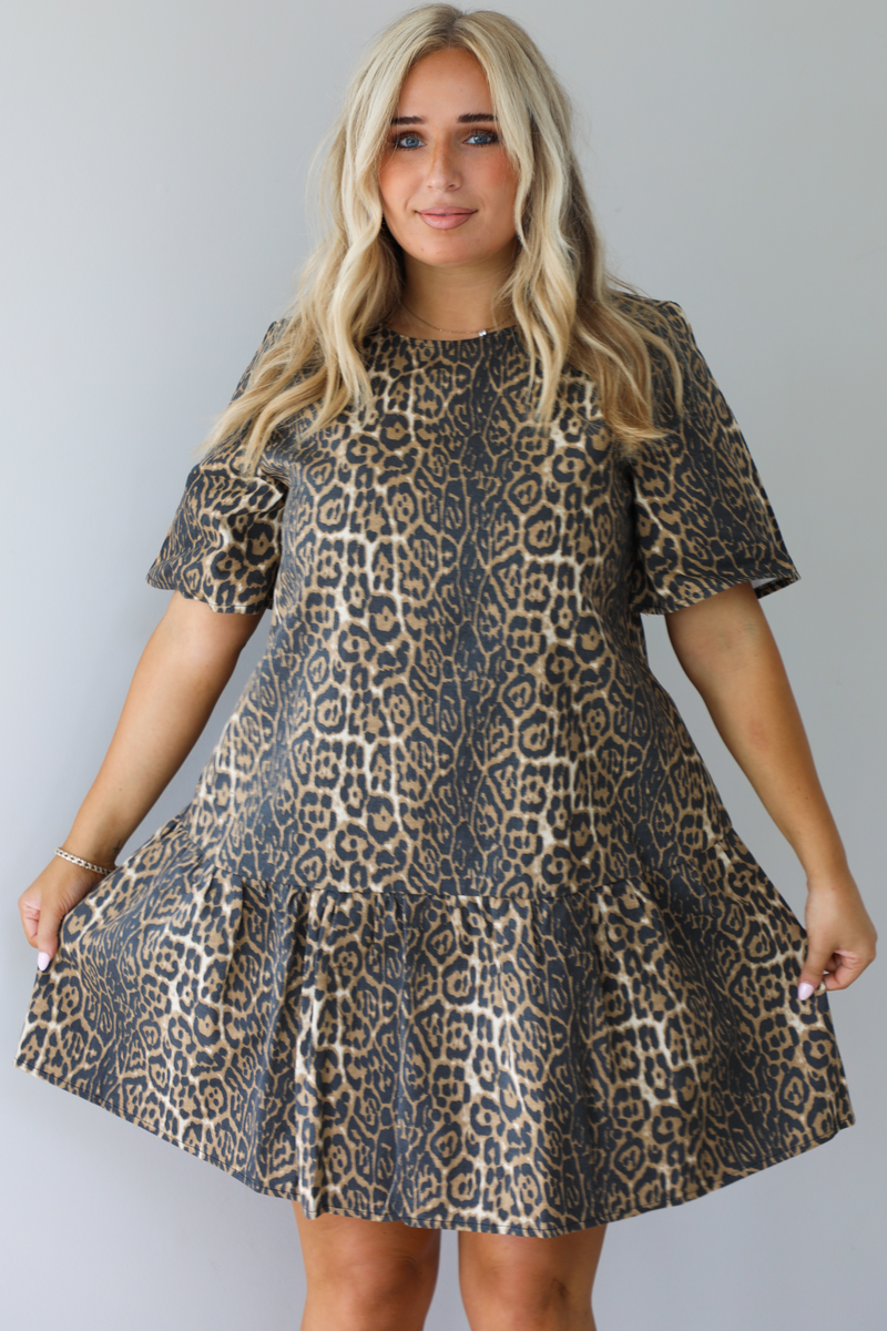 All Figured Out Dress: Leopard