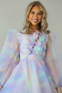 Birthday Girl Bow Dress: Rainbow