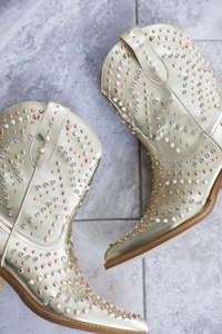 Nashville Boots: Gold/Pearl