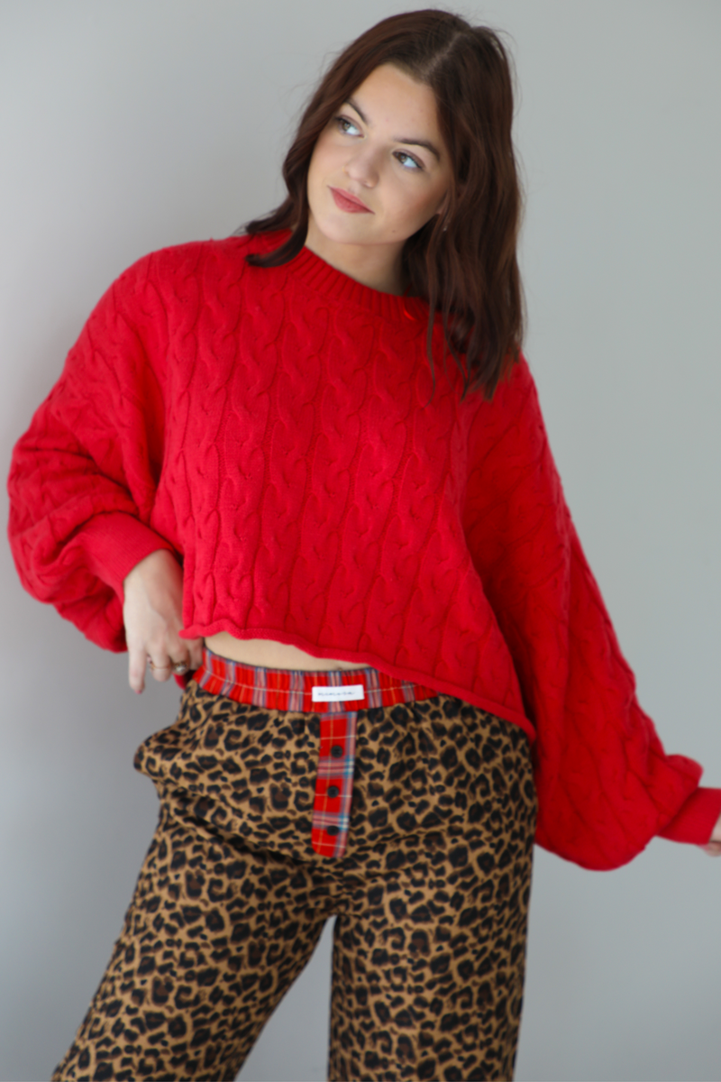 Say So Sweater: Red