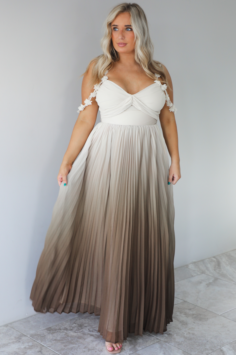 So Stunning Maxi Dress: Brown Ombré