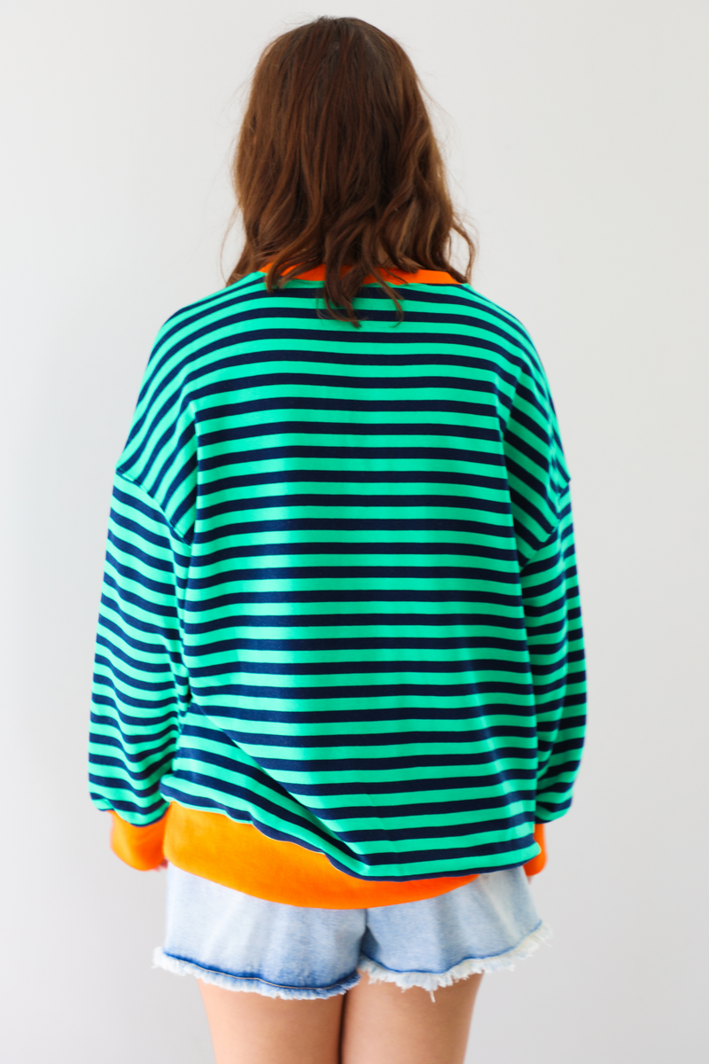 Casual Stroll Sweater: Green/Multi