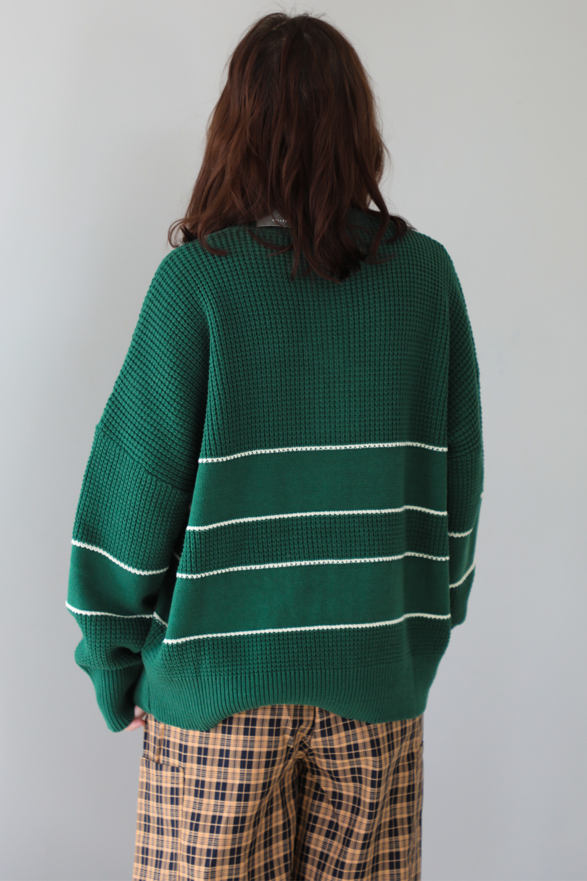 Adore You Pull-Over Sweater: Green/White