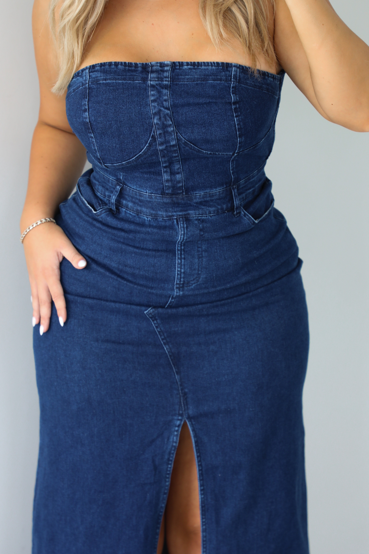 Let's Not Forget Maxi Dress: Dark Denim