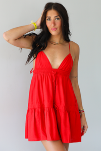 Touchdown Mini Dress: Red