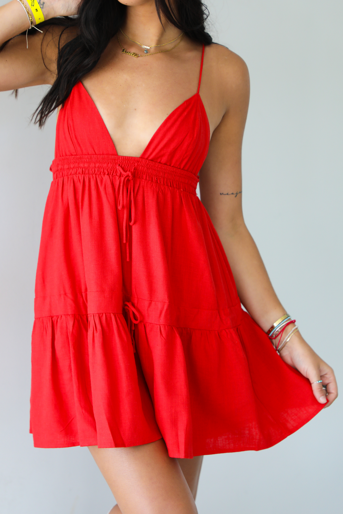 Touchdown Mini Dress: Red