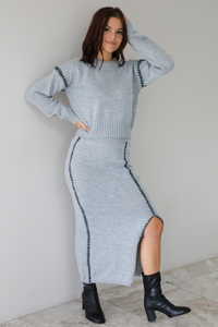 Autumn Crisp Sweater Set: Heather Grey