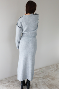 Autumn Crisp Sweater Set: Heather Grey