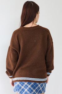 See You, Cowboy Sweater: Chocolate/Blue