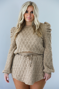 Quilted Cutie Set: Tan