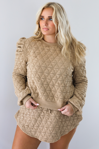 Quilted Cutie Set: Tan