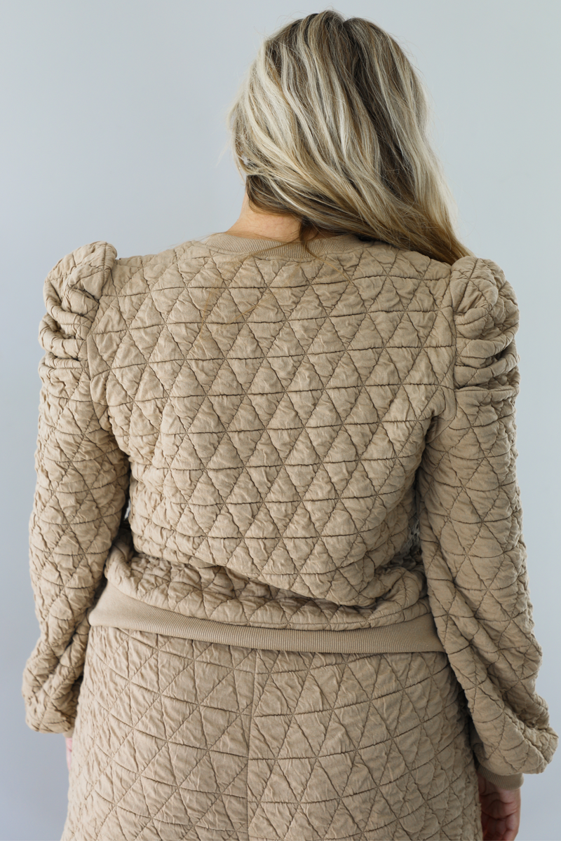 Quilted Cutie Set: Tan