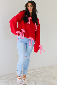 RESTOCK: Wear It Out Chunky Sweater: Red/Pink