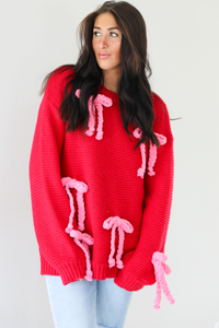 RESTOCK: Wear It Out Chunky Sweater: Red/Pink