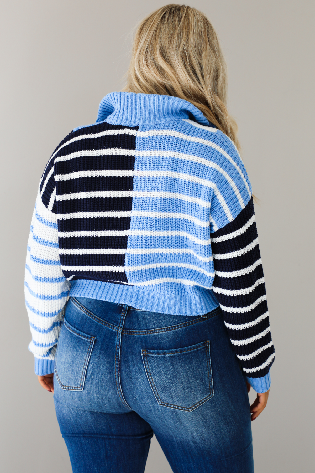 Think Of You Pull-Over Sweater: Blue/Multi