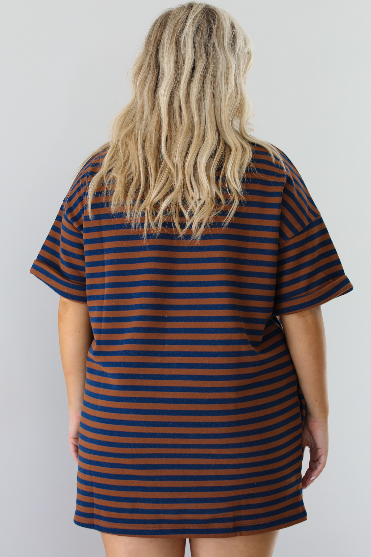 Easy Does It Tunic: Brick/Navy