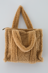 Retail Therapy Sherpa Tote: Caramel