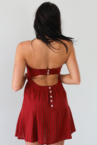 Tailgate Cutie Dress: Scarlet/Black